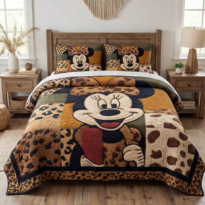 Vintage Warm Memories 3-Piece Quilted Bedding Set DMC0NT132