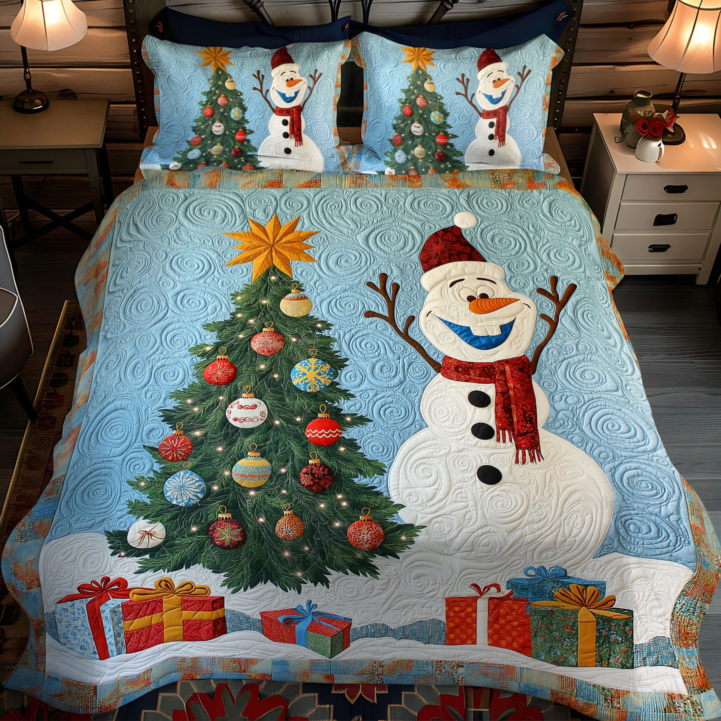 Winter Wonderland 3-Piece Quilted Bedding Set NCU0LT067