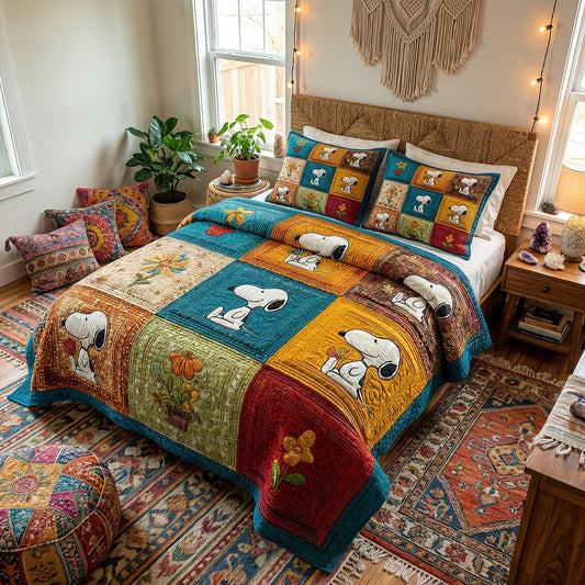 Woodland Charm 3-Piece Quilted Bedding Set DMC0PT089