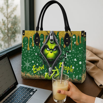 Sassy Green Premium Leather Handbag NCU0TL002