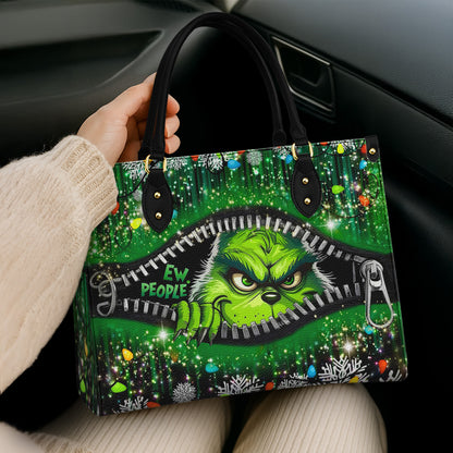 Eww People Christmas Vibe Premium Leather Handbag NCU0TL001