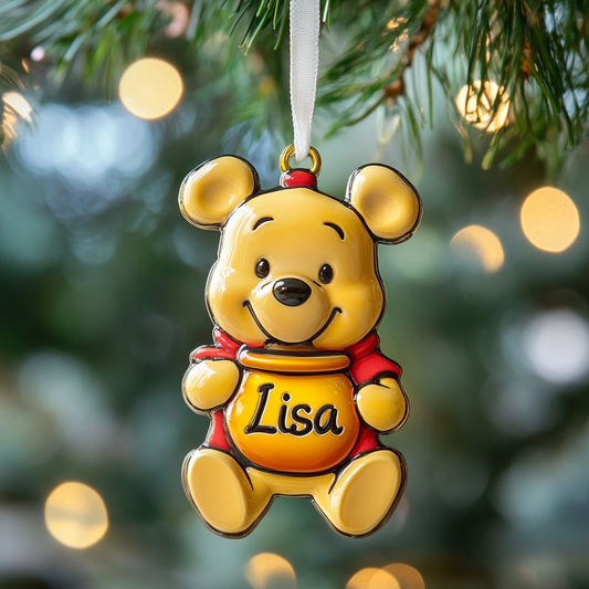 Honey Love - Personalized Mica Ornament - Gift for Family Members