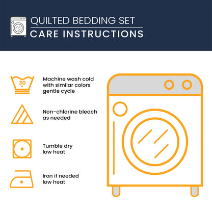 Sweet Devotion 3-Piece Quilted Bedding Set DMC0NT060
